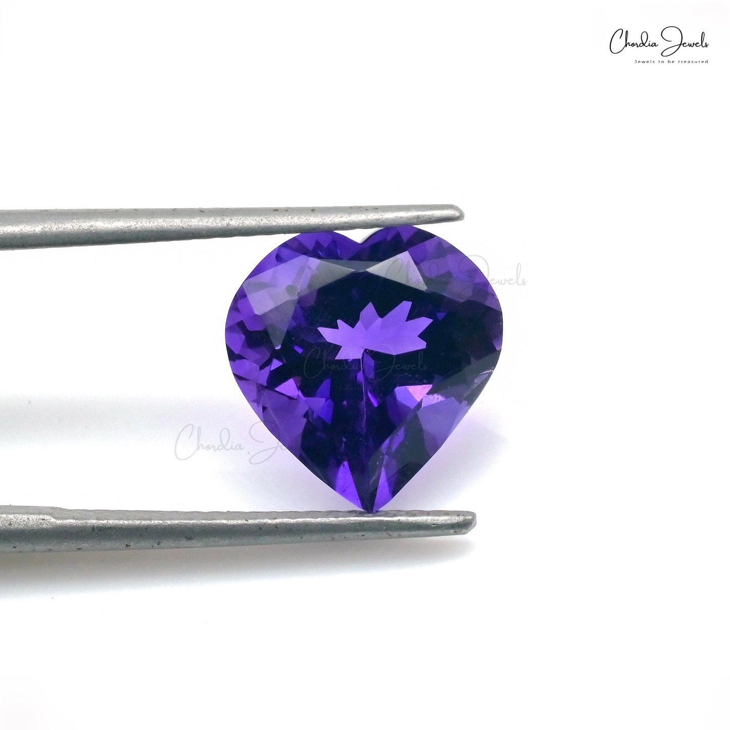 Amatista semipreciosa suelta de 4,62 quilates con corte de corazón, a la venta (1 unidad)