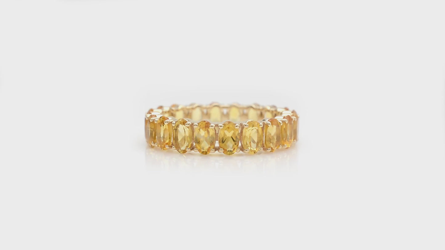 Load and play video in Gallery viewer, Buy Citrine Eternity Bands
