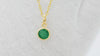 14K Real Gold Emerald Pendant