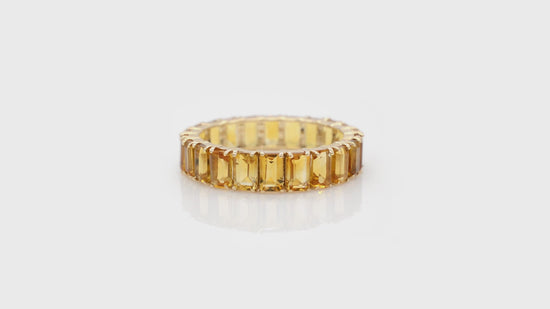 Load and play video in Gallery viewer, Buy Citrine Eternity Bands
