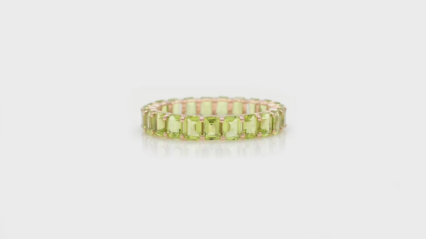 Load and play video in Gallery viewer, Shop Peridot Eternity Band
