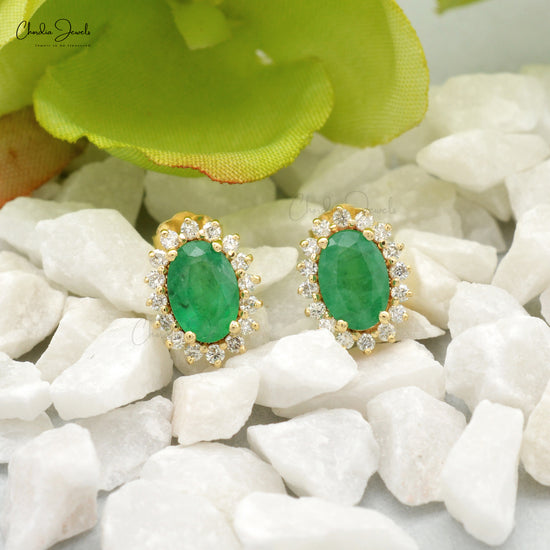 Natural Emerald Earrings
