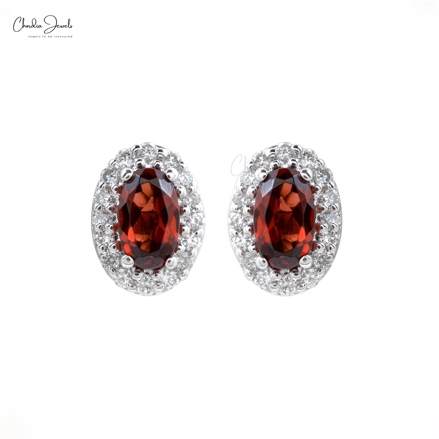 Natural Red Garnet Earrings