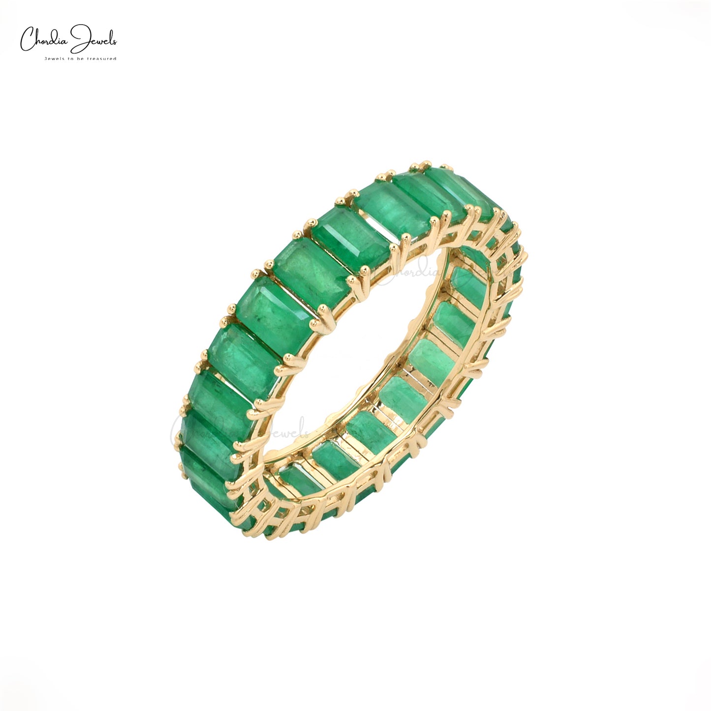Emerald Full Eternity Band Ring