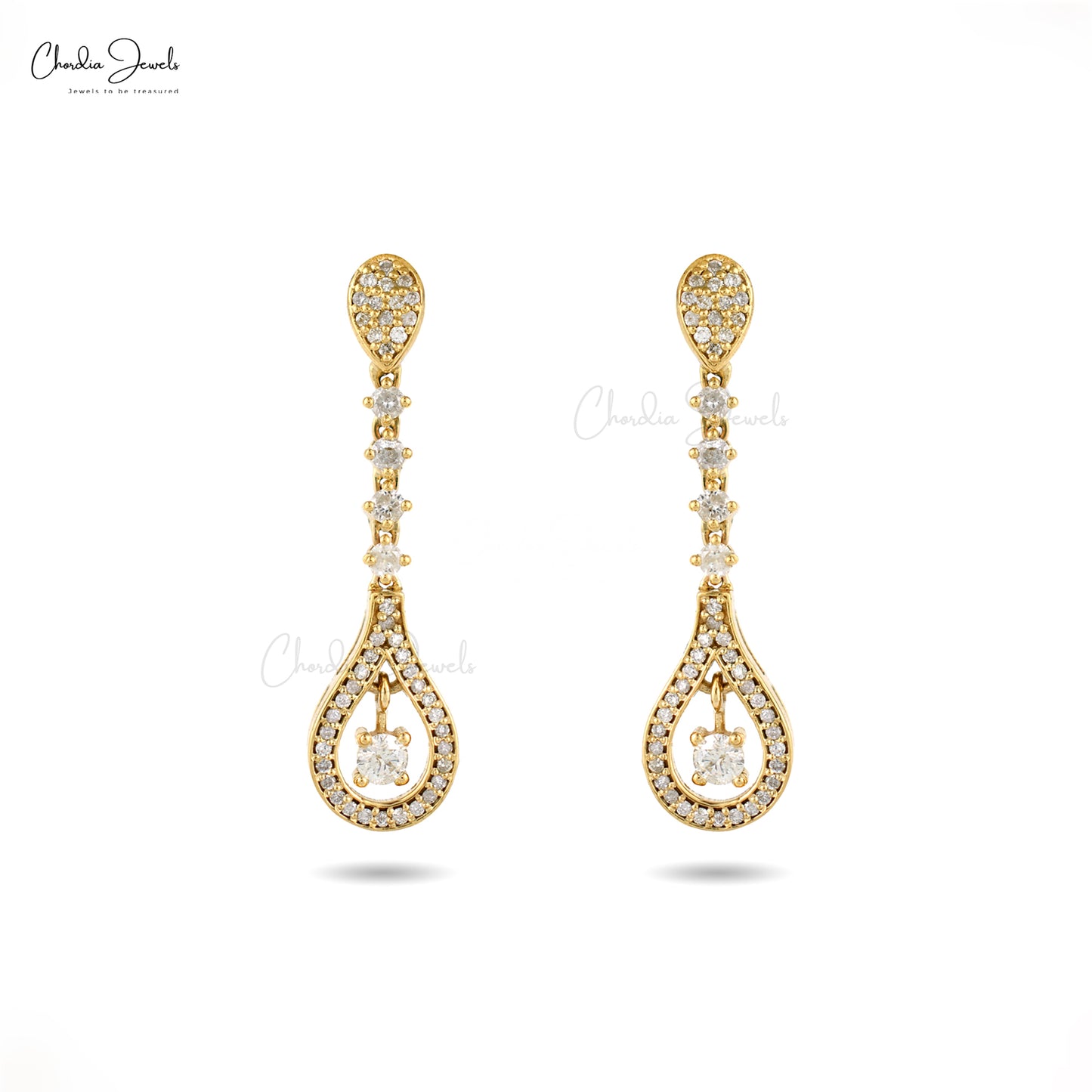 Diamond Dangle Earrings