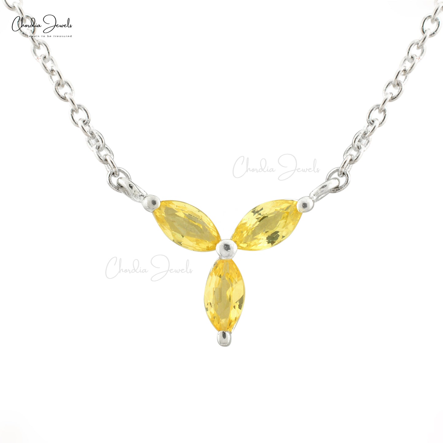 Genuine Yellow Sapphire Necklace