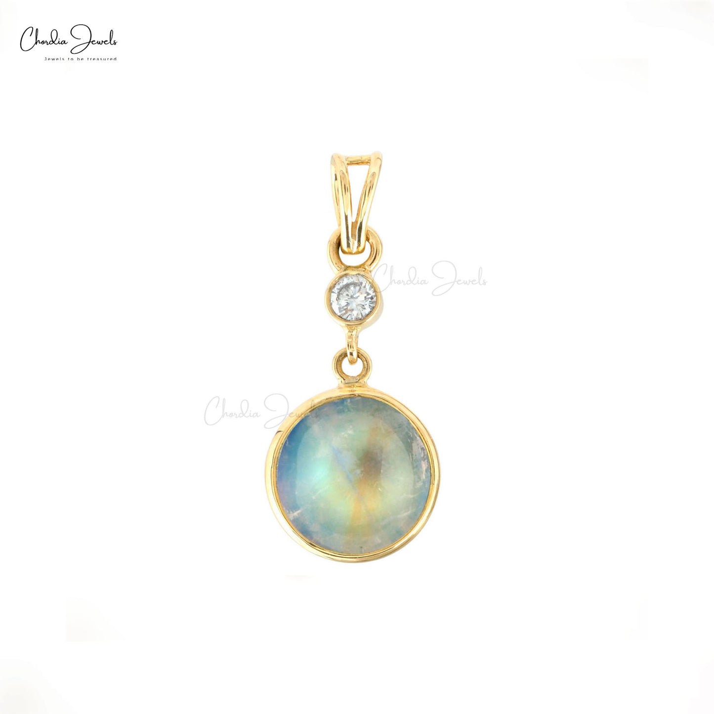 Rainbow Moonstone Dangling Pendants