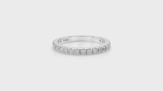 Load and play video in Gallery viewer, 14k solid gold eternity band ring 
