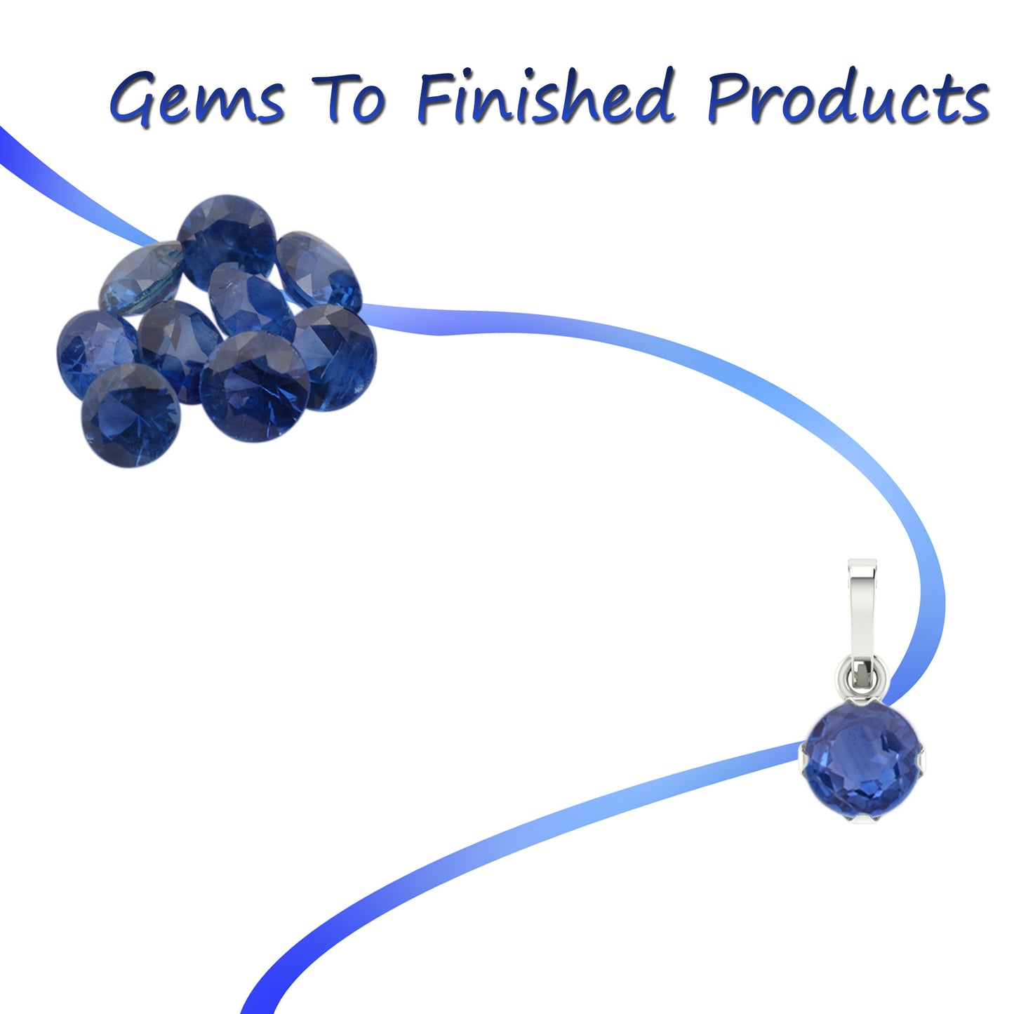 Genuine Blue Sapphire And White Zircon 925 Solid Silver Dainty Tennis Bracelet For Her