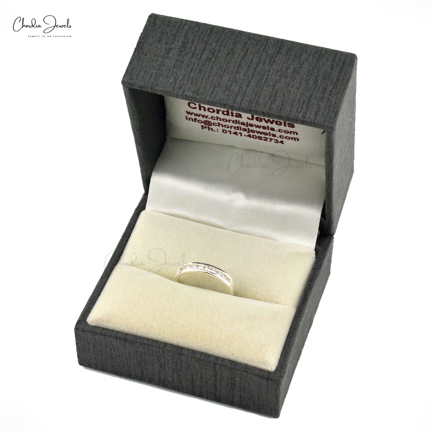 Dainty Minimal White Topaz Engagement Ring In 925 Sterling Silver 0.36 CT Gemstone Jewelry At Wholesale Price