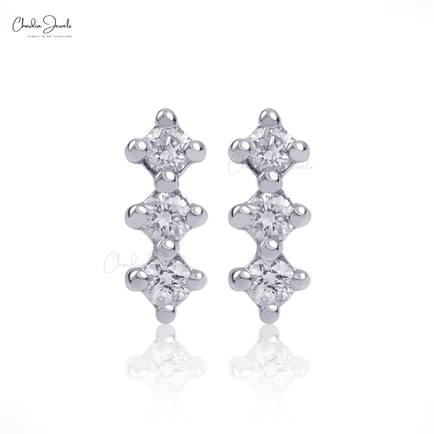 Trio diamond earrings