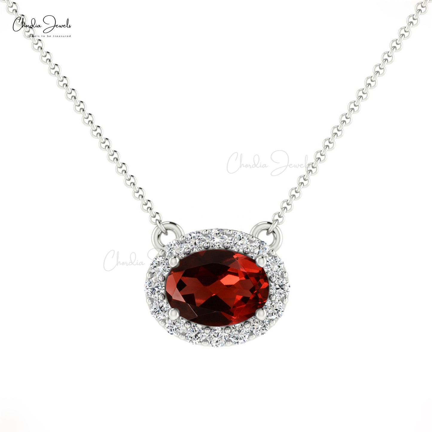 Gold Garnet Necklace