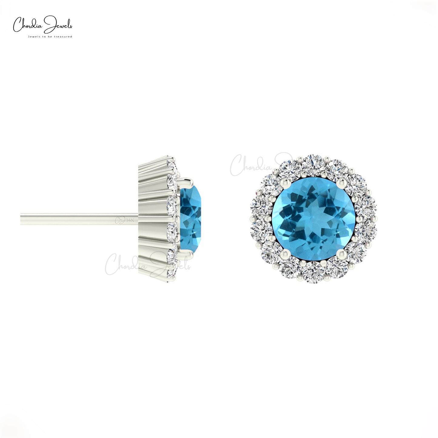 Swiss Blue Topaz Earrings