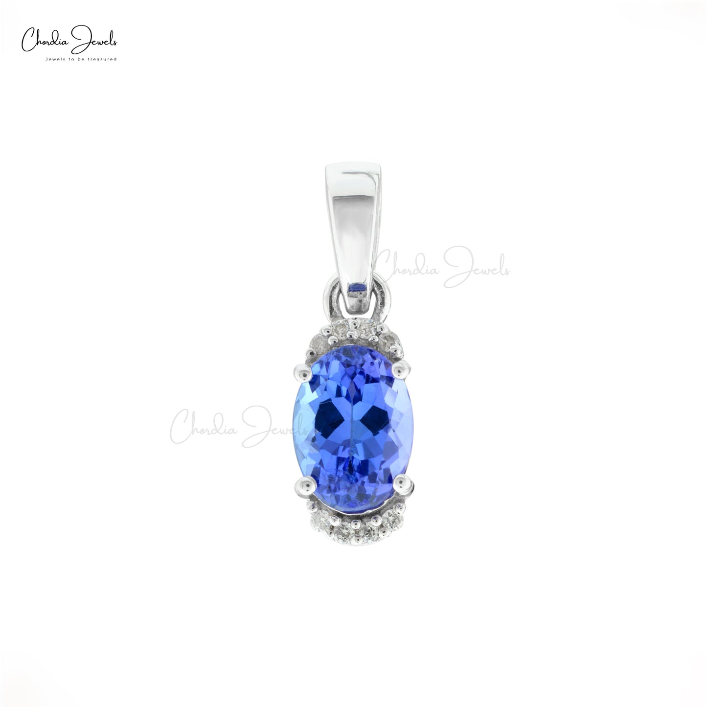 Buy Tanzanite Half Halo Pendants