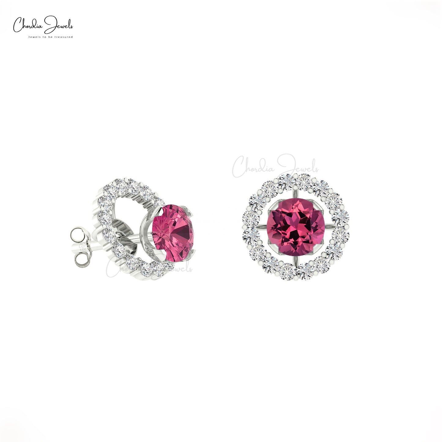 Detachable halo earrings