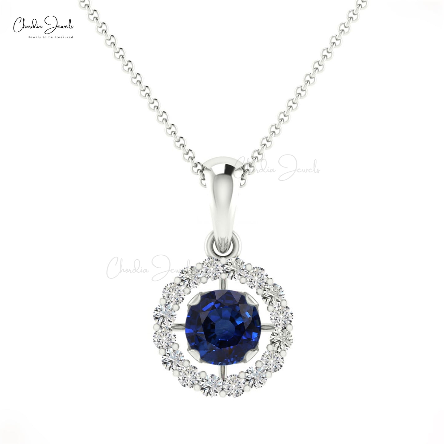 Natural Blue Sapphire Pendant