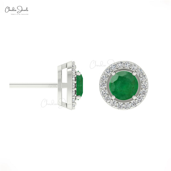 Elevate your elegance with our Real Emerald Earrings