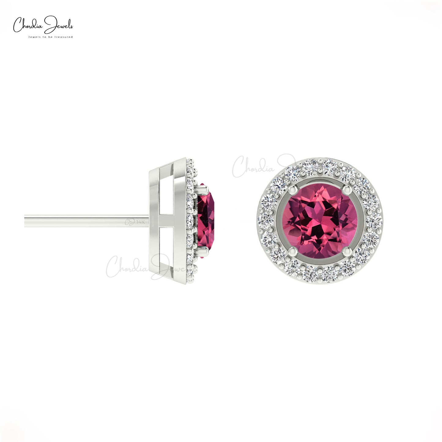 14k Solid Gold Stud Earrings