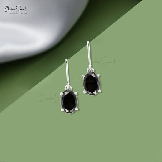 Black Diamond Dangle Earrings