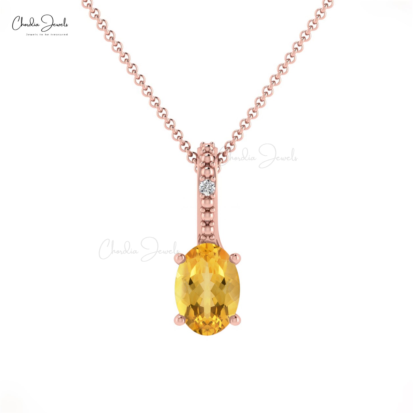 Natural Yellow Citrine Pendant