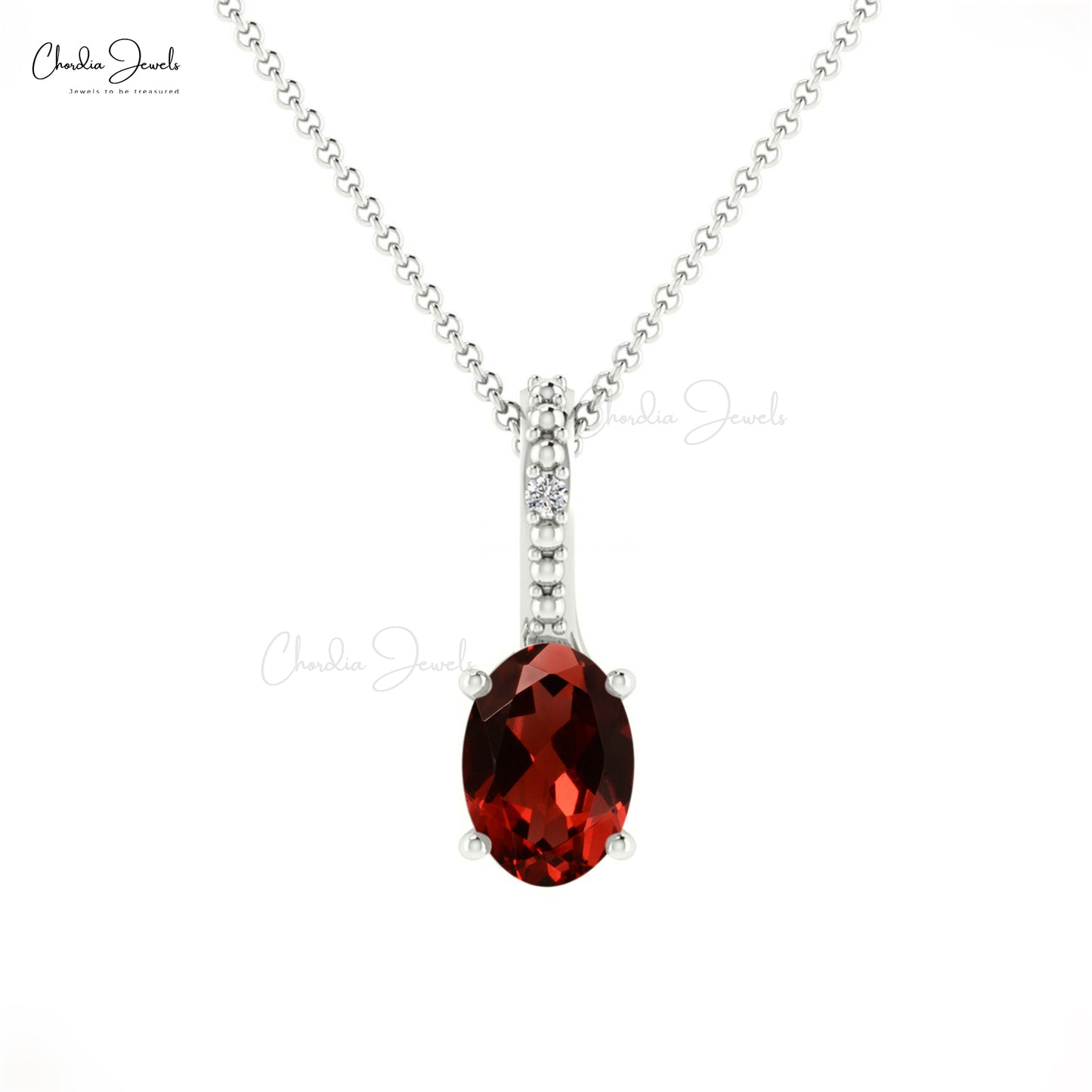 Gold Garnet Pendant