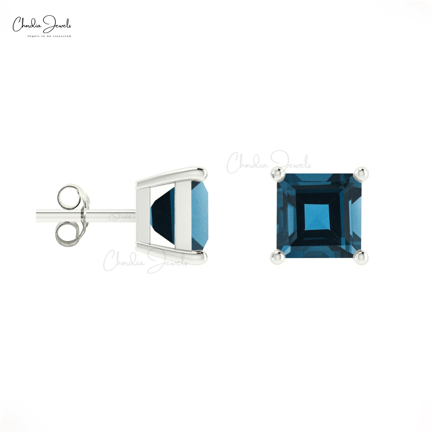 London Blue Topaz Stud Earrings