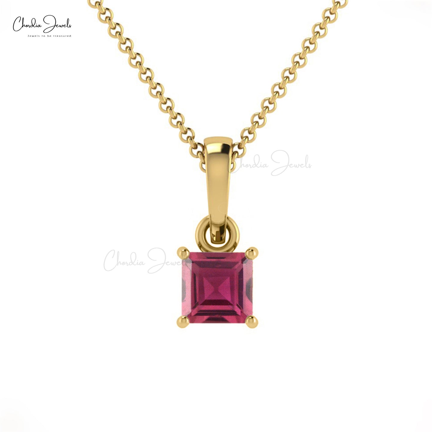 Natural Pink Tourmaline Pendant