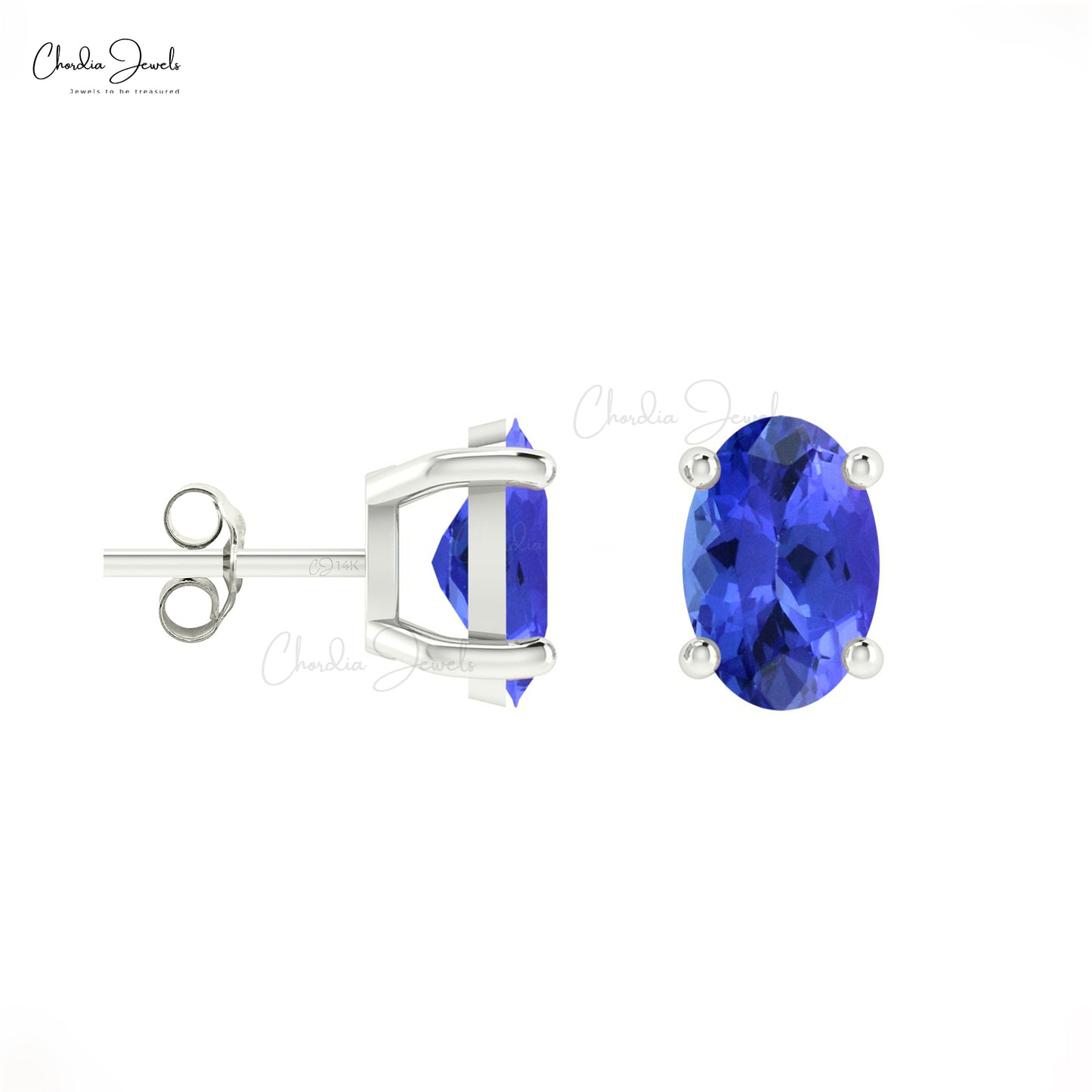 Tanzanite Stud Earrings