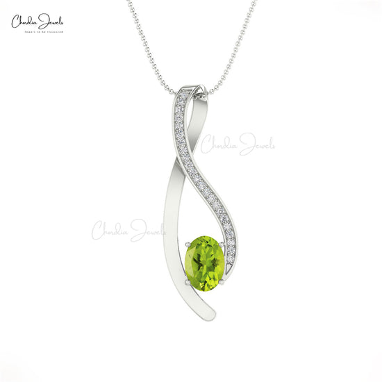 Natural Green Pendant With Diamond