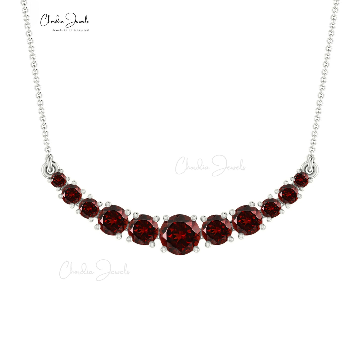 Gold Garnet Necklace