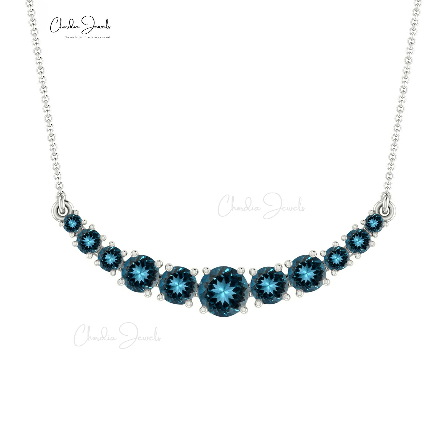 London Blue Topaz Necklace