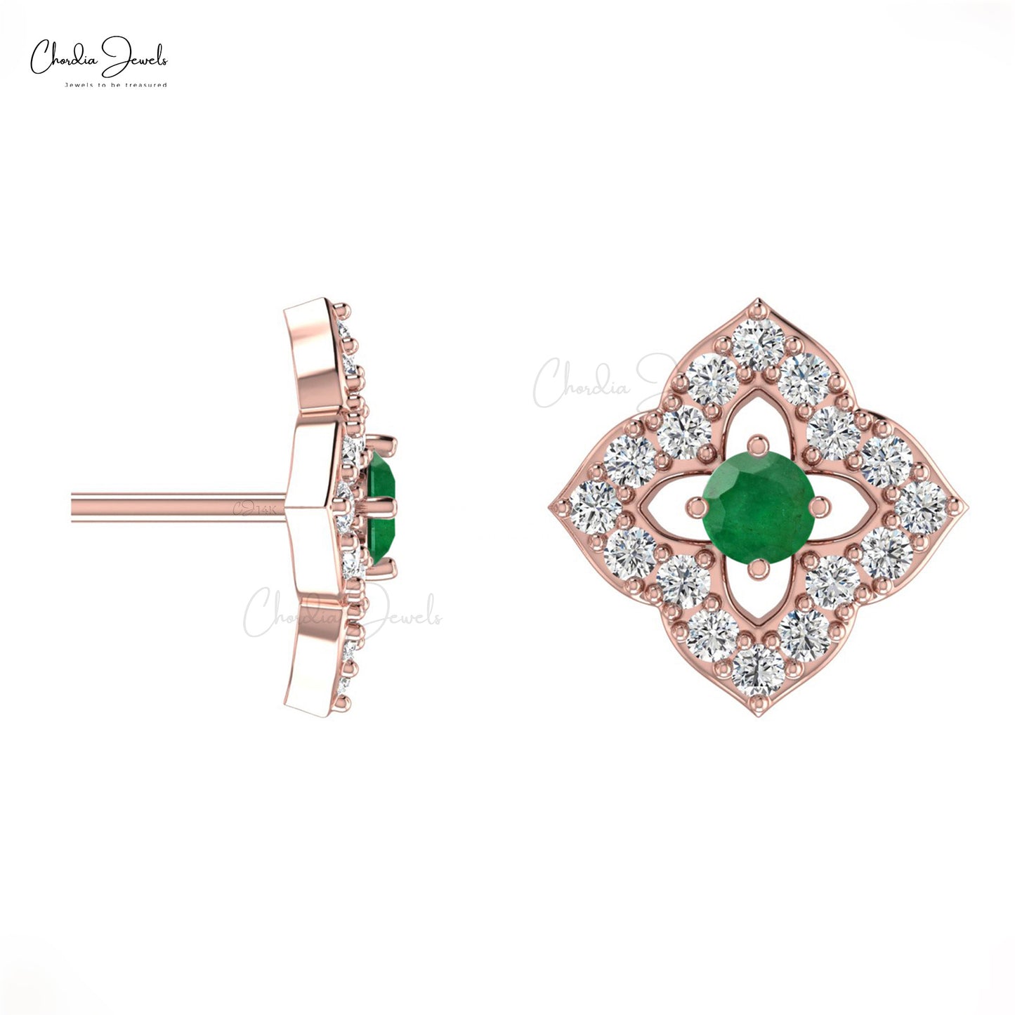 Step into a world of elegance with these Real Emerald Earrings