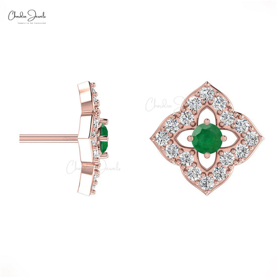 Step into a world of elegance with these Real Emerald Earrings