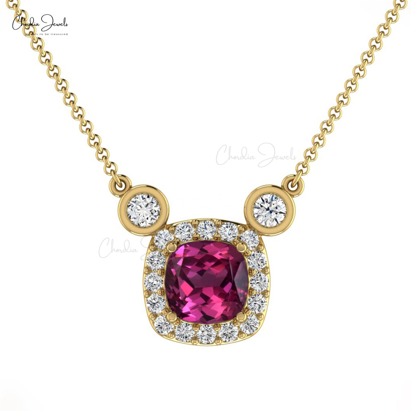 gold halo necklace
