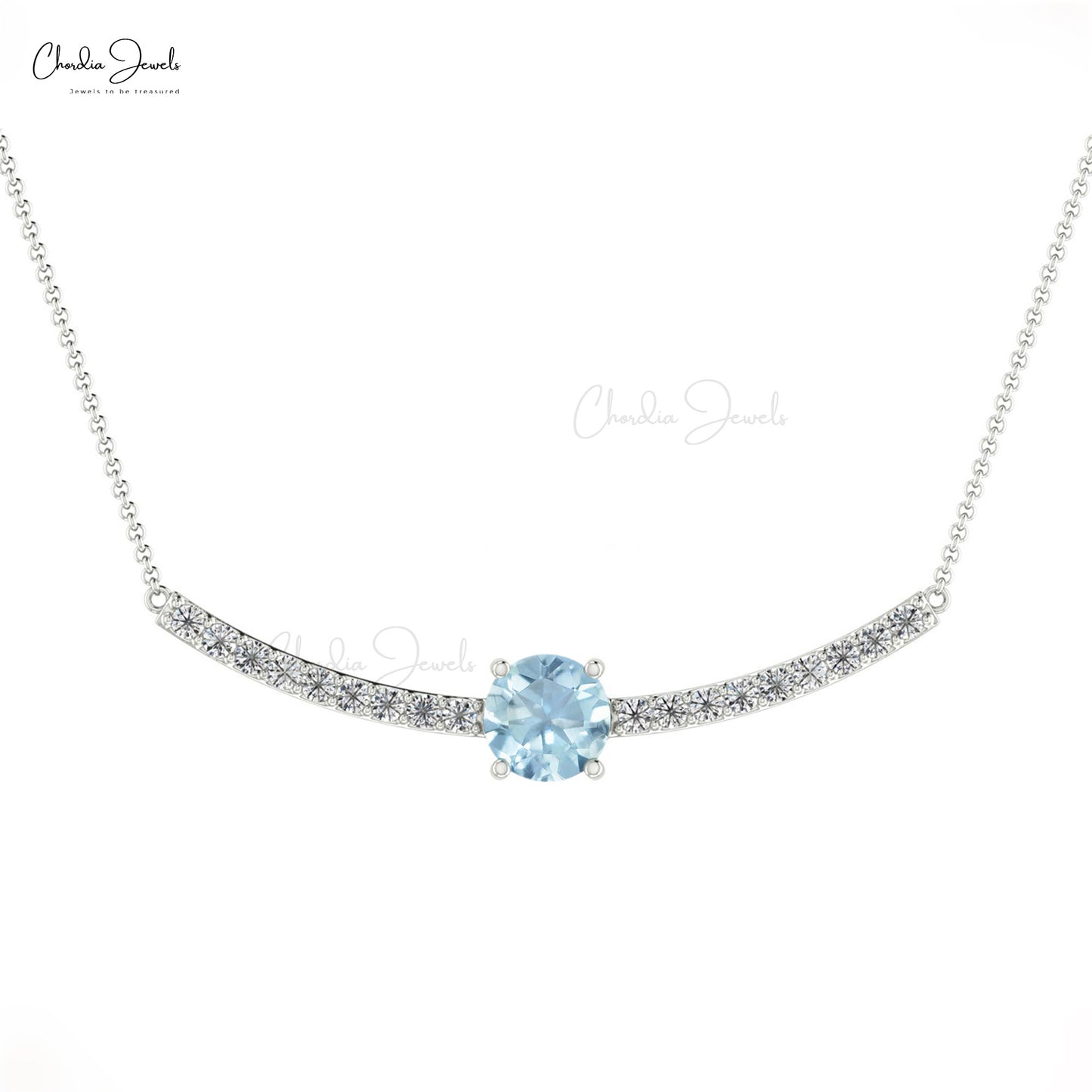 Aquamarine Gemstone Necklace