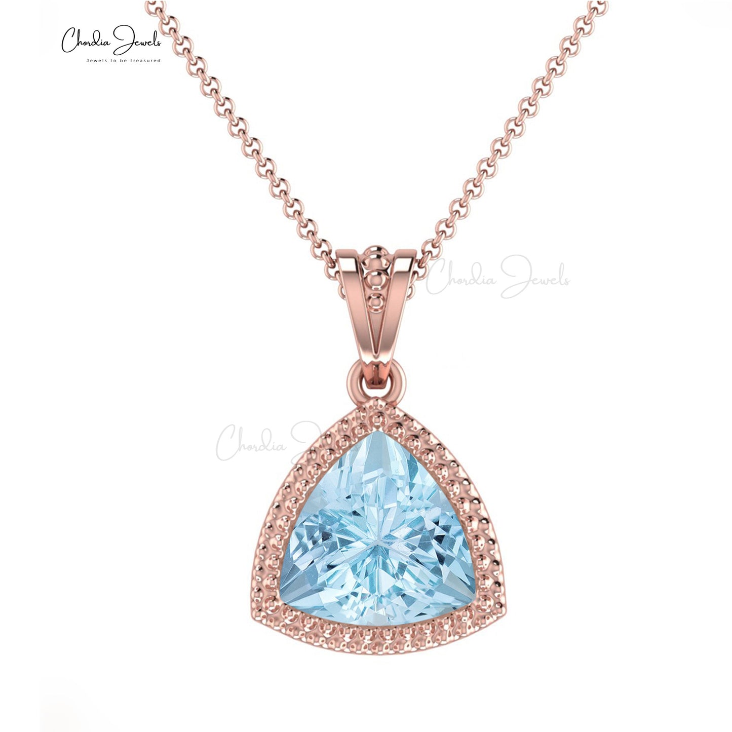 Authentic Aquamarine Pendant