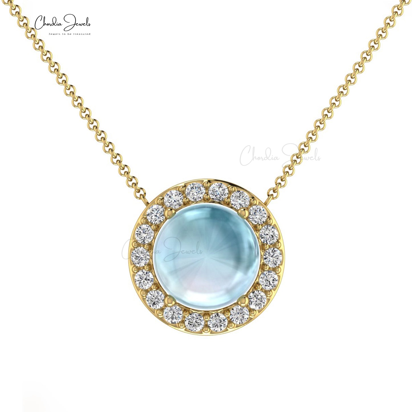 Aquamarine Gemstone Necklace