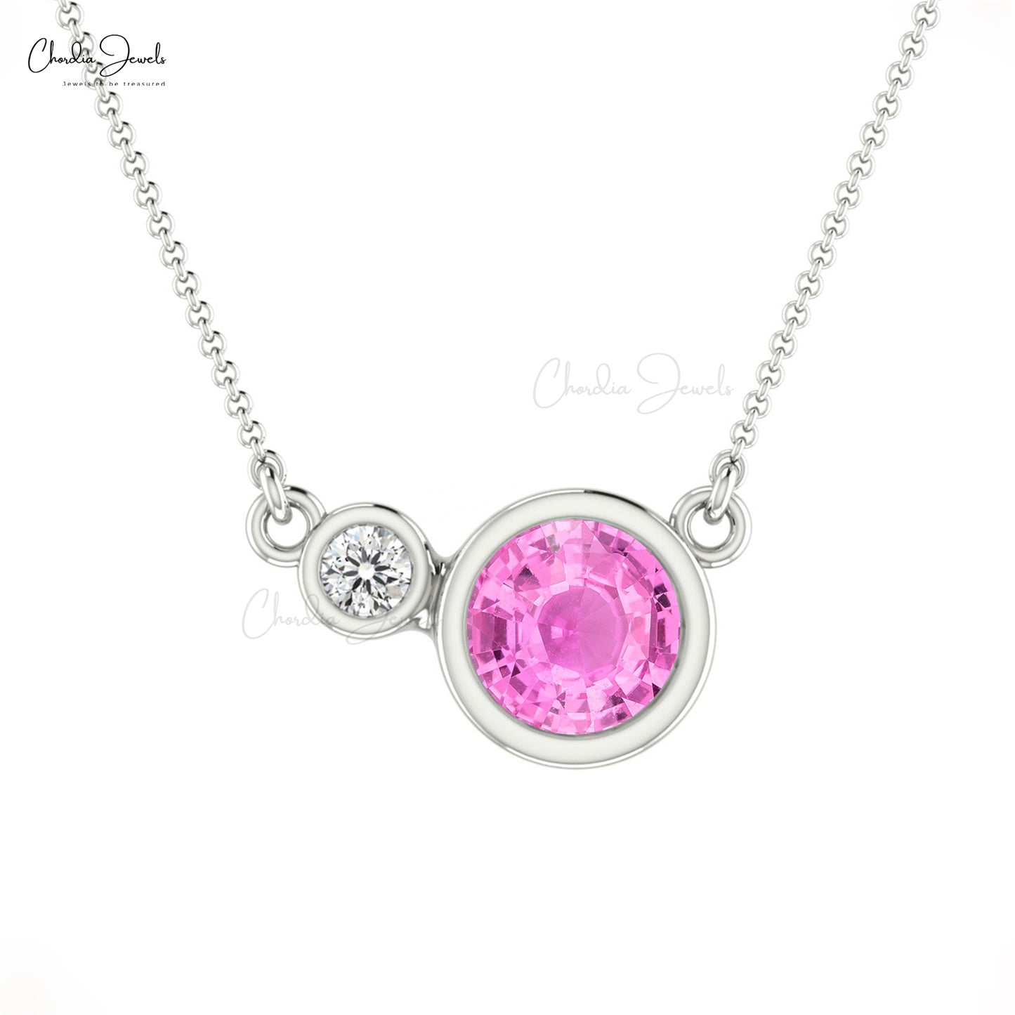 Pink Sapphire Necklace