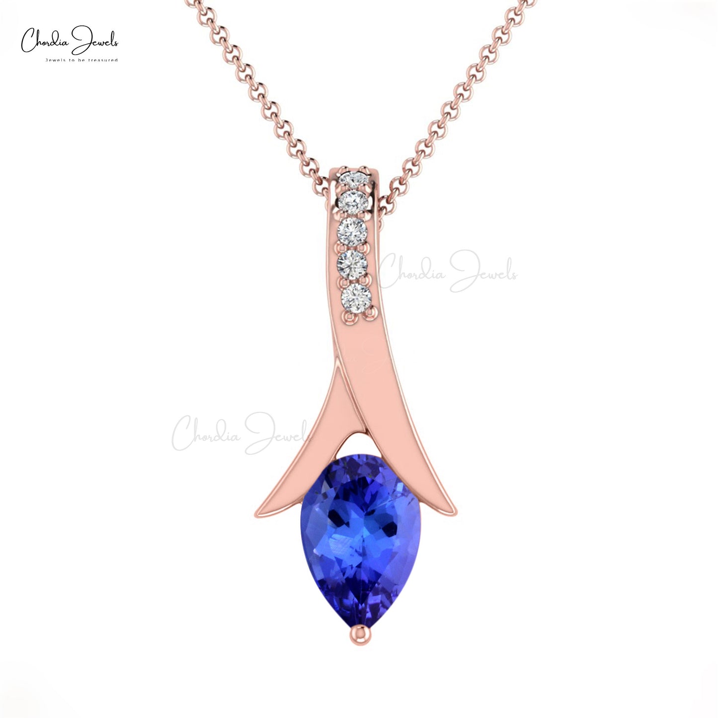Pear Tanzanite Pendant