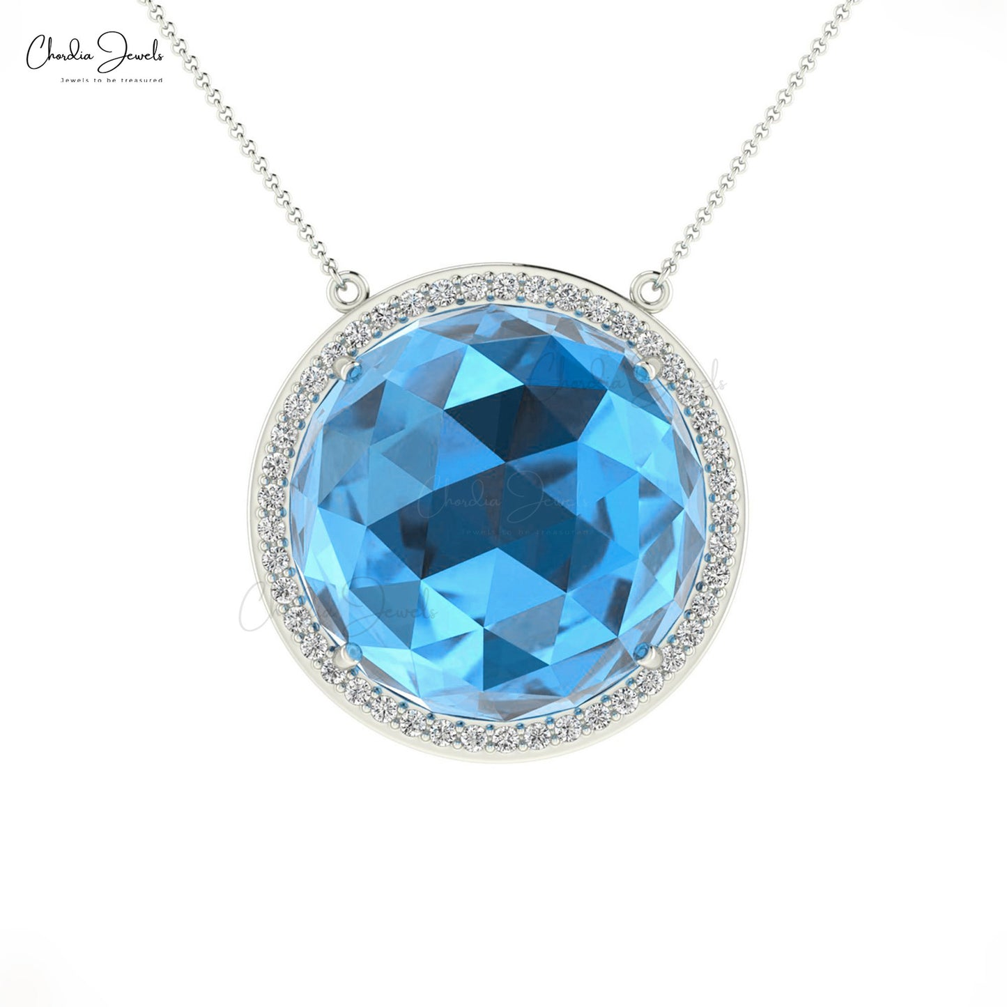 Swiss Blue Topaz Necklace