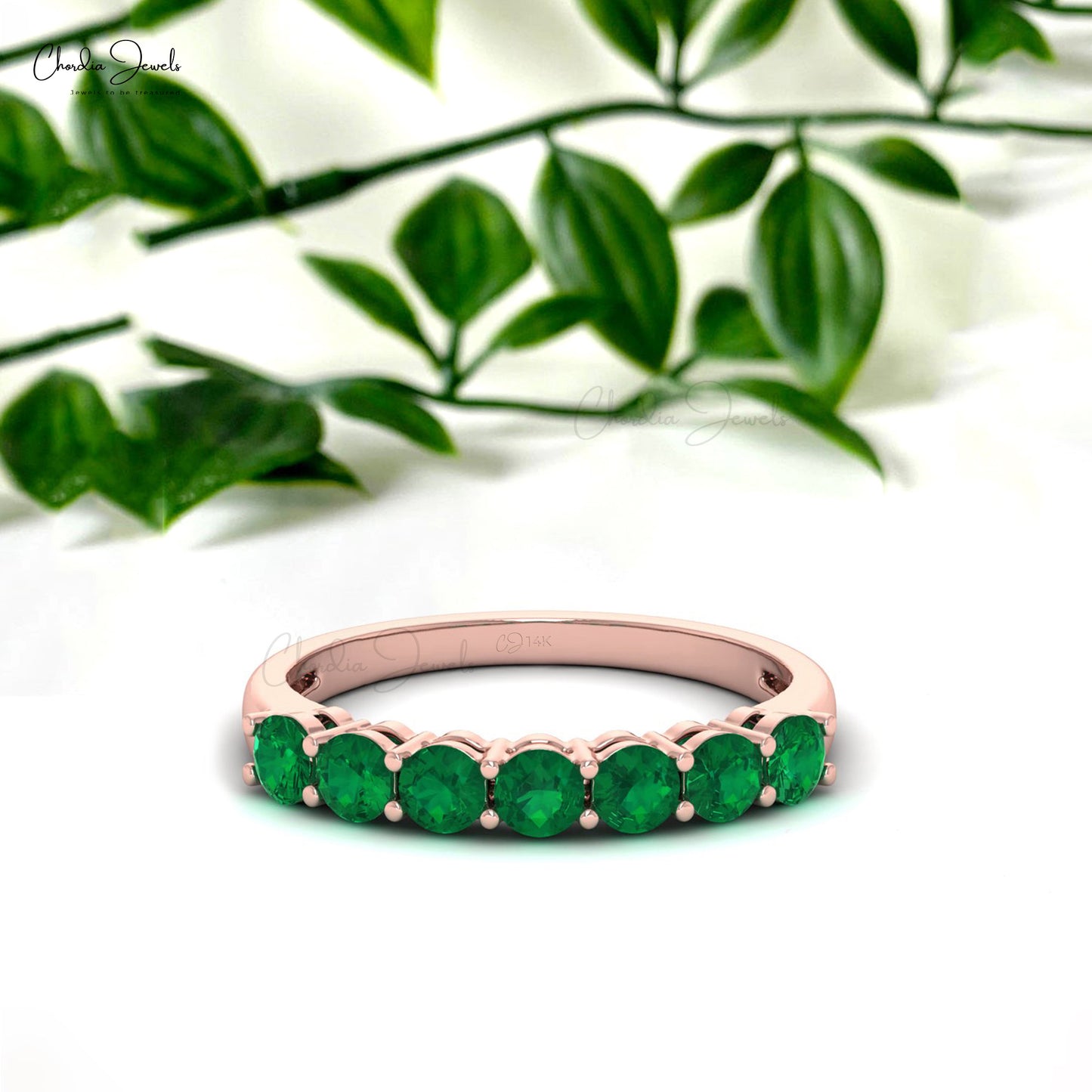 14k gold emerald ring