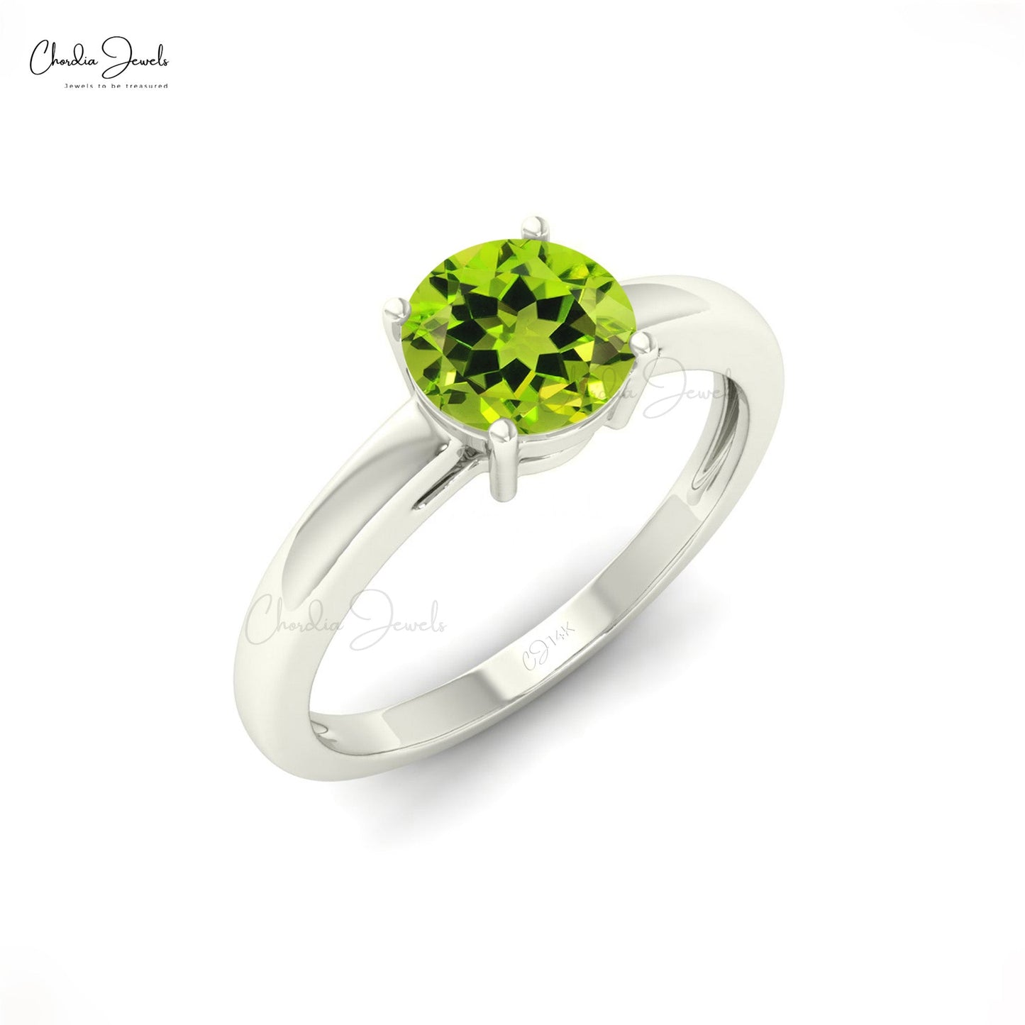 Round Peridot Ring