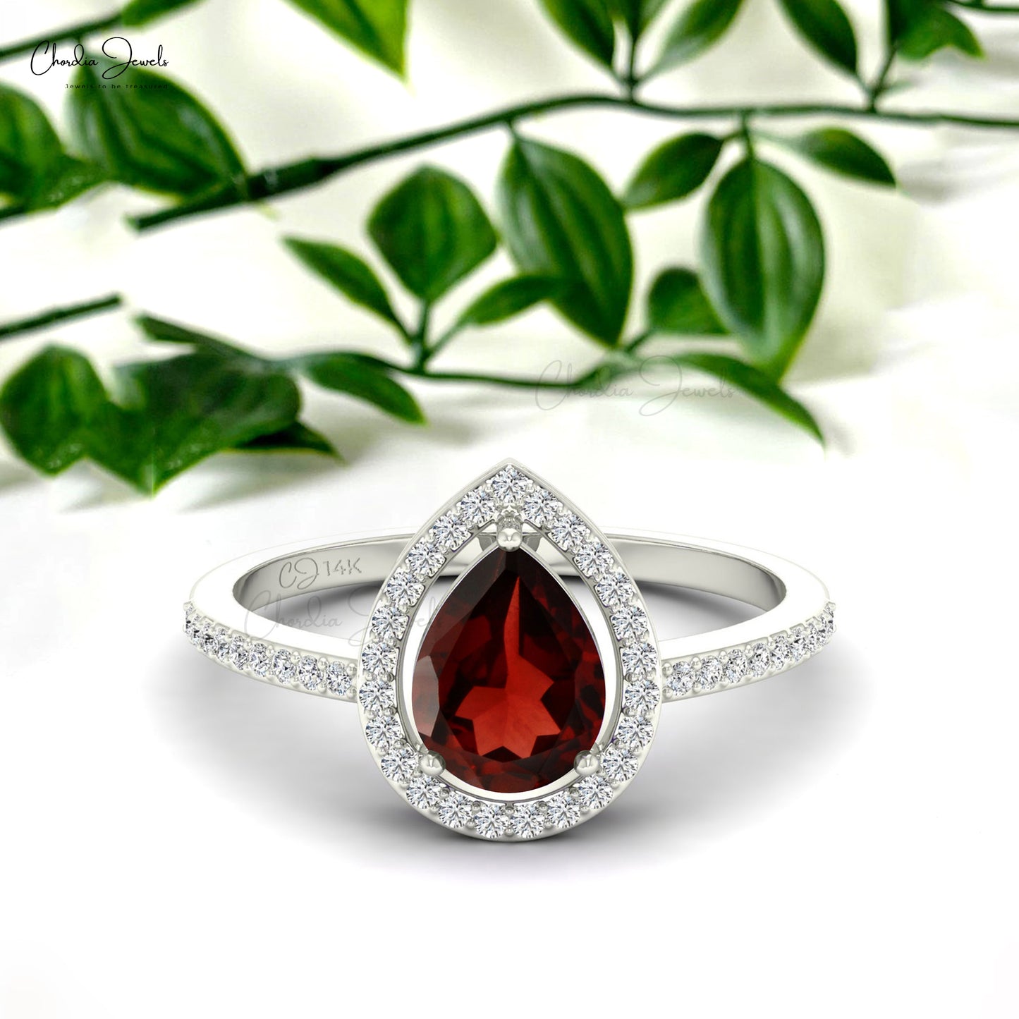 Garnet Engagement Ring