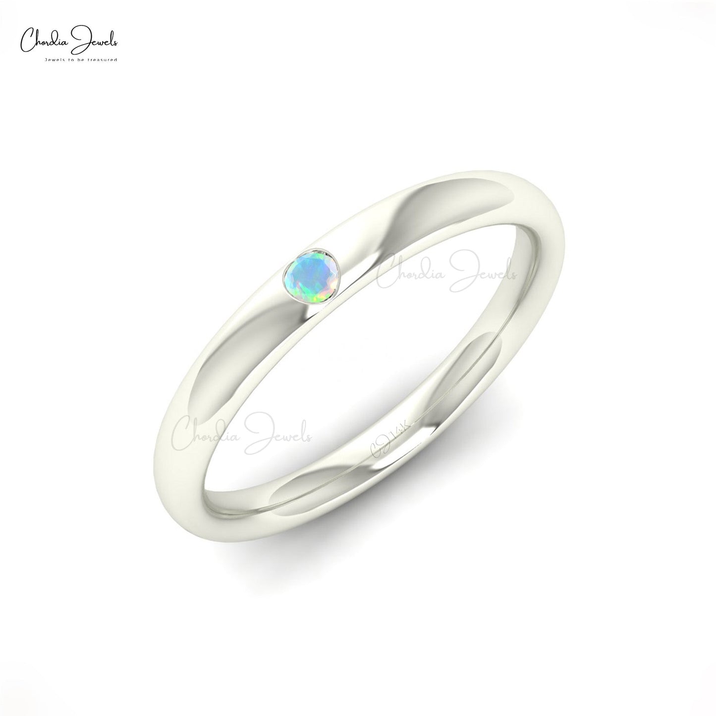 Round Cut Gemstone Ring