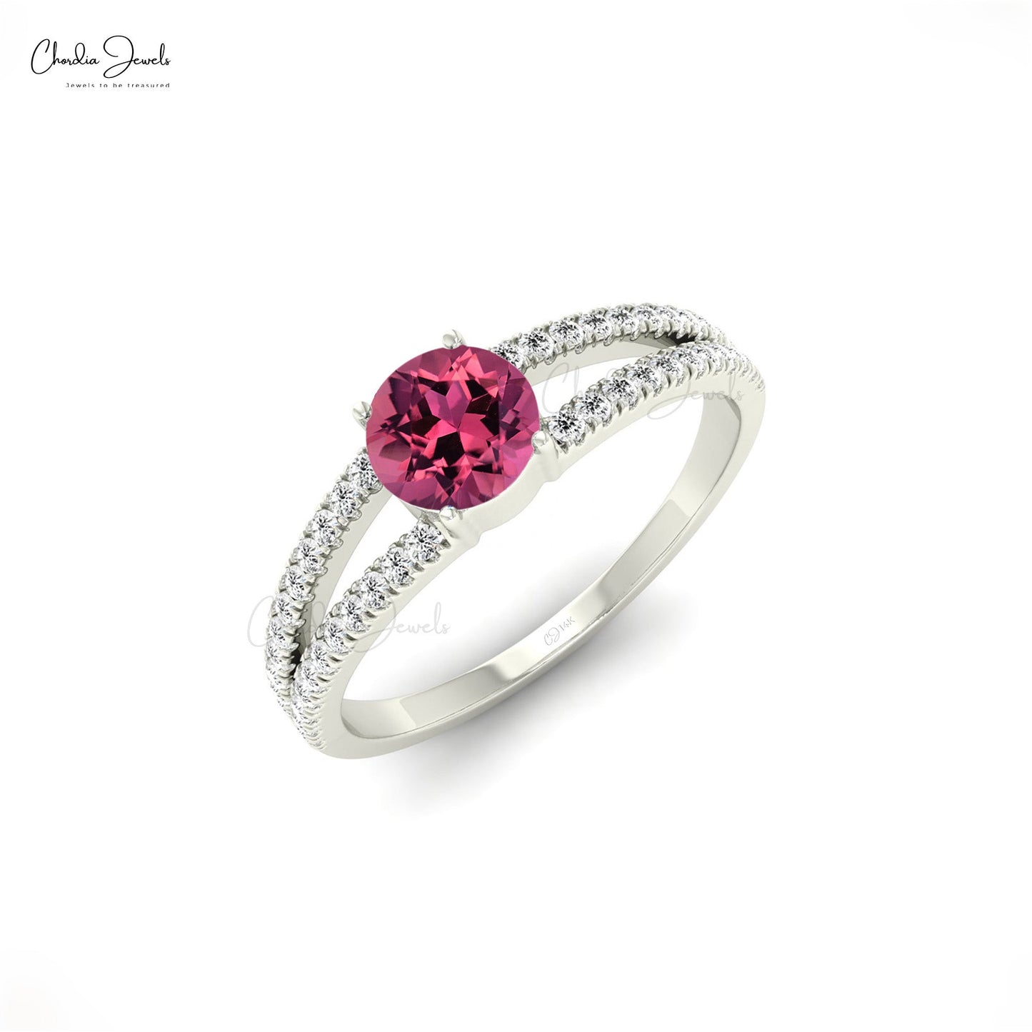Natural Pink Tourmaline Ring