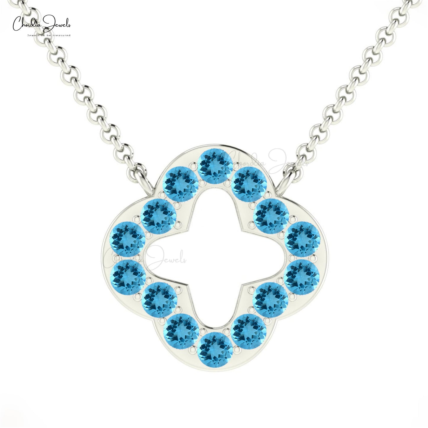 Buy Swiss Blue Topaz Necklace