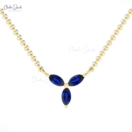 Natural Blue Sapphire Necklace