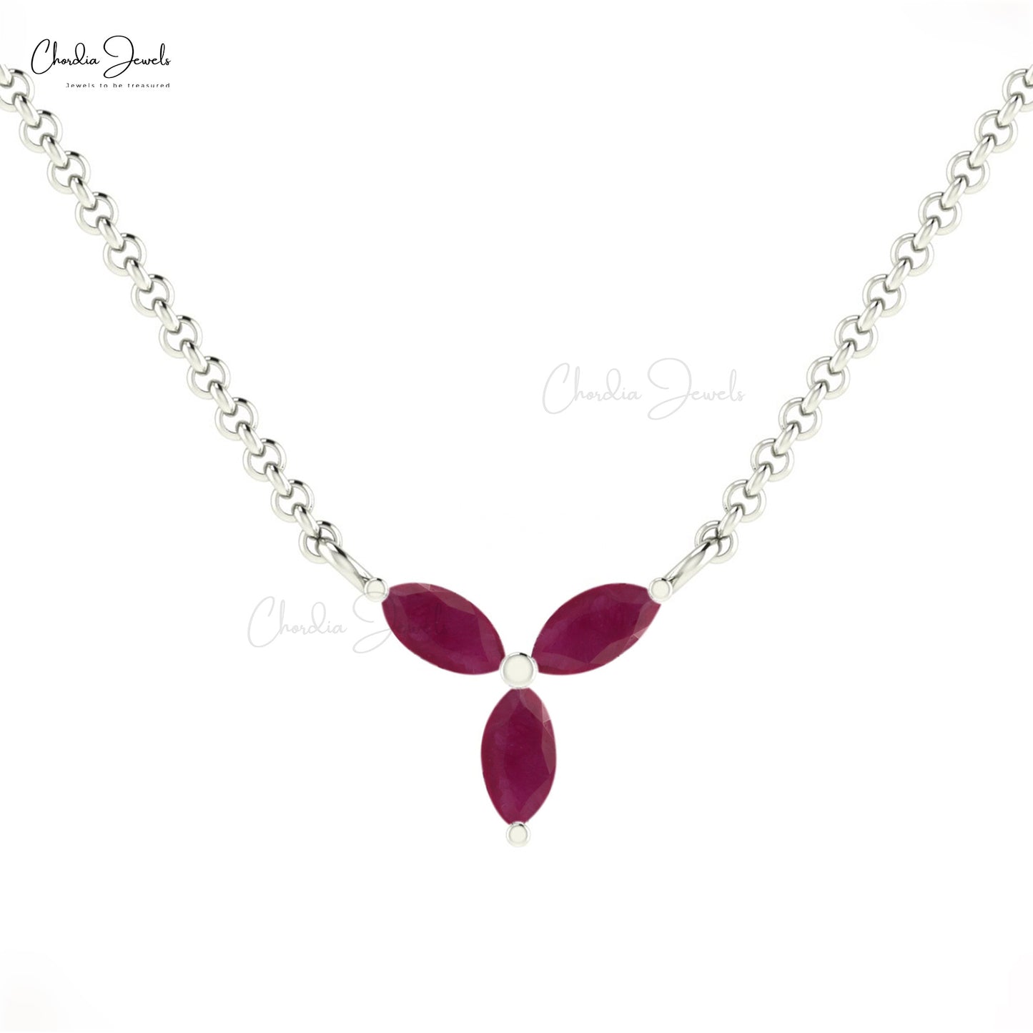 Genuine Red Ruby Necklace
