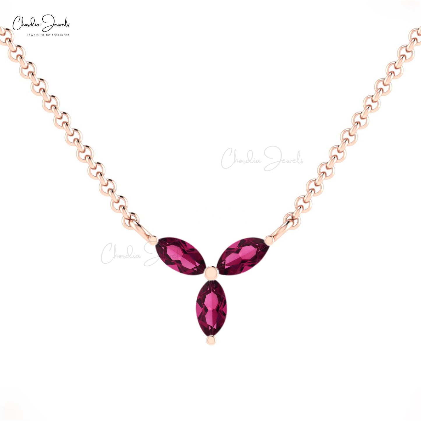 Natural Rhodolite Garnet Necklace