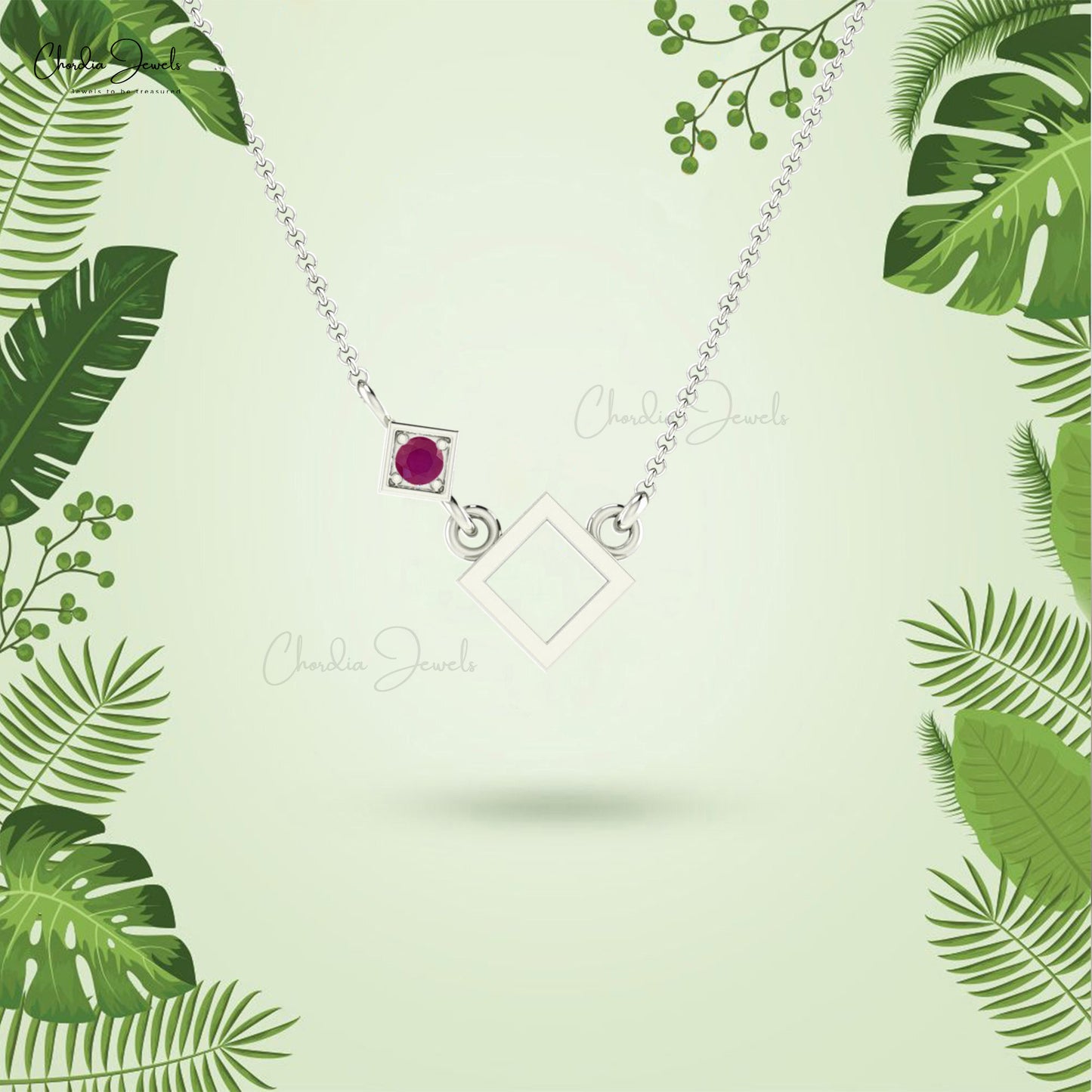 Genuine Red Ruby Necklace